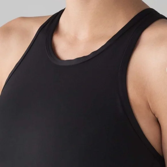 Lululemon Racerback Final Lap Tank Top Black Sleeveless  Size 10 - Picture 3 of 12